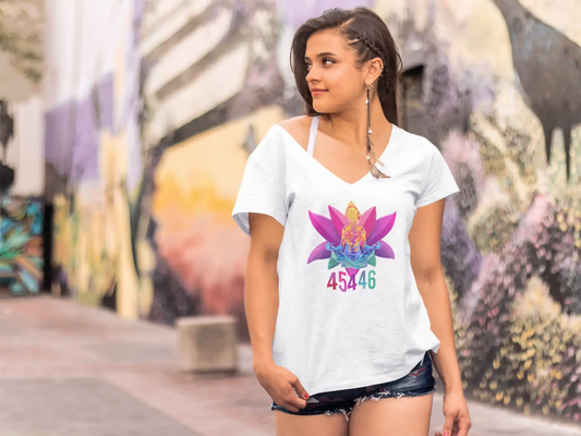 ULTRABASIC Women's V-Neck T-Shirt Against Yoga for The Winner - Funny Yoga Tee Shirt