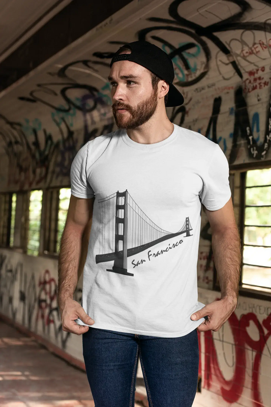 Golden Gate Bridge von San Francisco T-Shirts Herren, Kurzarm-T-Shirt, T-Shirt, Baumwoll-T-Shirt für Herren 00182
