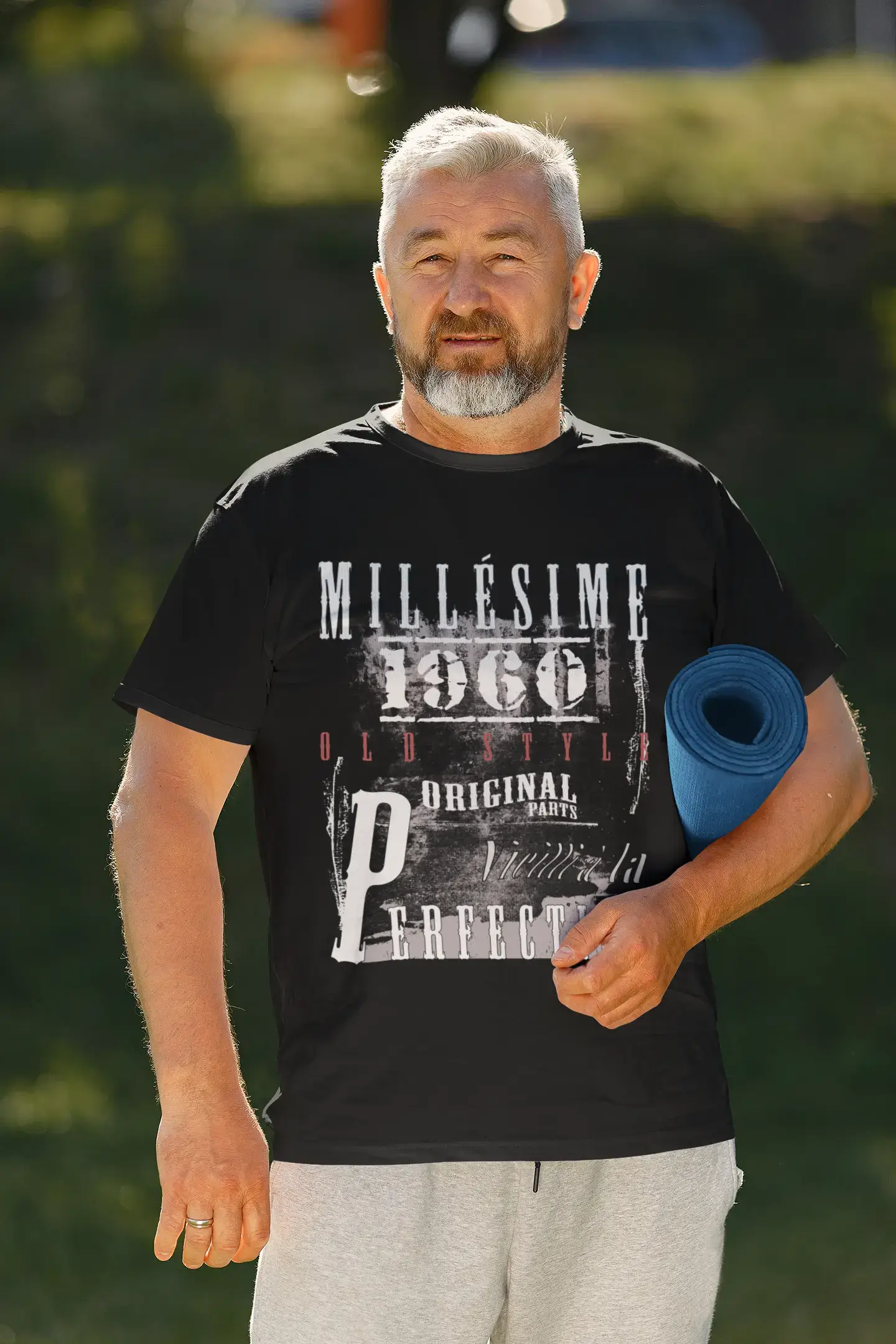 1960, Geburtstagsgeschenke für ihn, Geburtstags-T-Shirts, Herren-Kurzarm-Rundhals-T-Shirt 00136