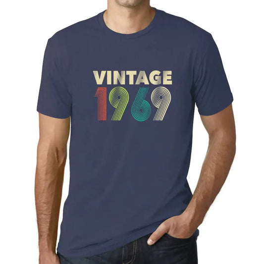 Men's Graphic T-Shirt Vintage 1969 55th Birthday Anniversary 55 Year Old Gift 1969 Vintage Eco-Friendly Short Sleeve Novelty Tee