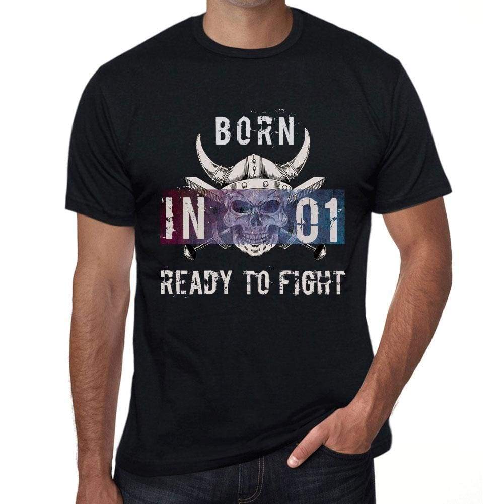 01, Ready to Fight, Men's T-shirt, Black, Birthday Gift 00388 - Ultrabasic