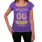 06, Born to be Free Since 06 Womens T shirt Purple Birthday Gift 00534 - Ultrabasic