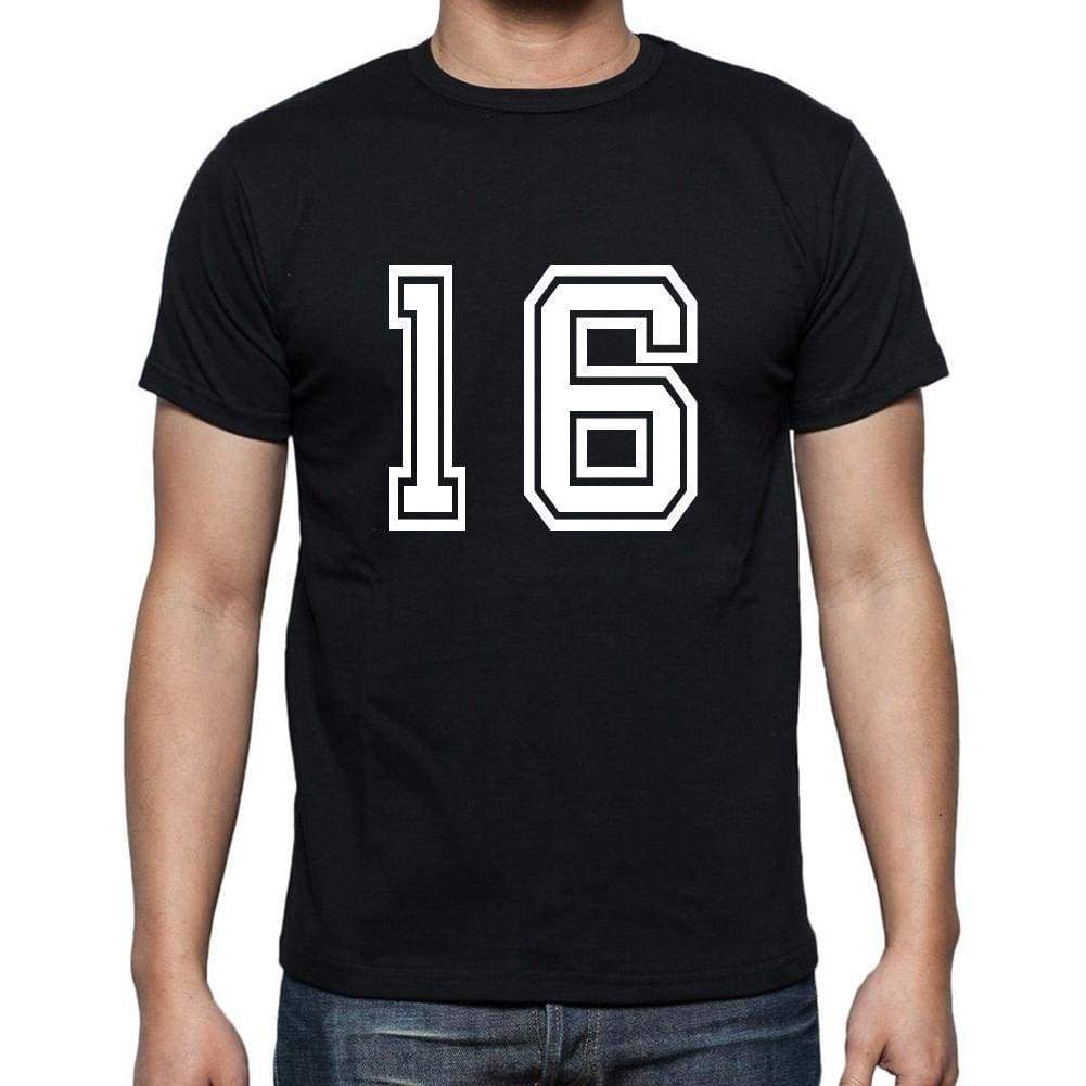 16 Numbers Black Men's Short Sleeve Round Neck T-shirt 00116 - ultrabasic-com
