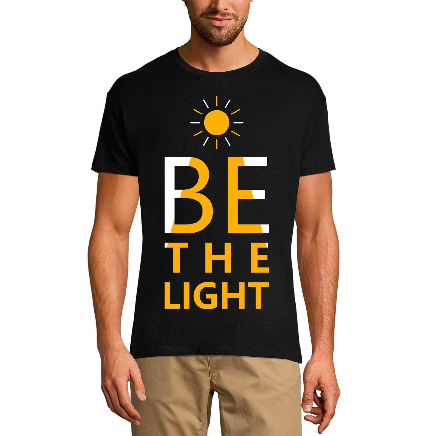 ULTRABASIC Men's T-Shirt Be The Light - Summer - Religious Faith Shirt