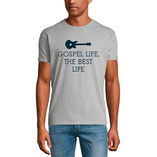 ULTRABASIC Men's T-Shirt Gospel Life the Best Life - Guitar Shirt for Musician