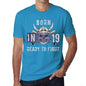 19, Ready to Fight, Men's T-shirt, Blue, Birthday Gift 00390 - ultrabasic-com