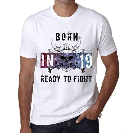 19, Ready to Fight, Men's T-shirt, White, Birthday Gift 00387 - ultrabasic-com