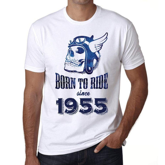 1955, Born to Ride Since 1955 Men's T-shirt White Birthday Gift 00494 ultrabasic-com.myshopify.com