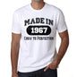 1967 Mens Retro T shirt White Birthday Gift 00153 - Ultrabasic
