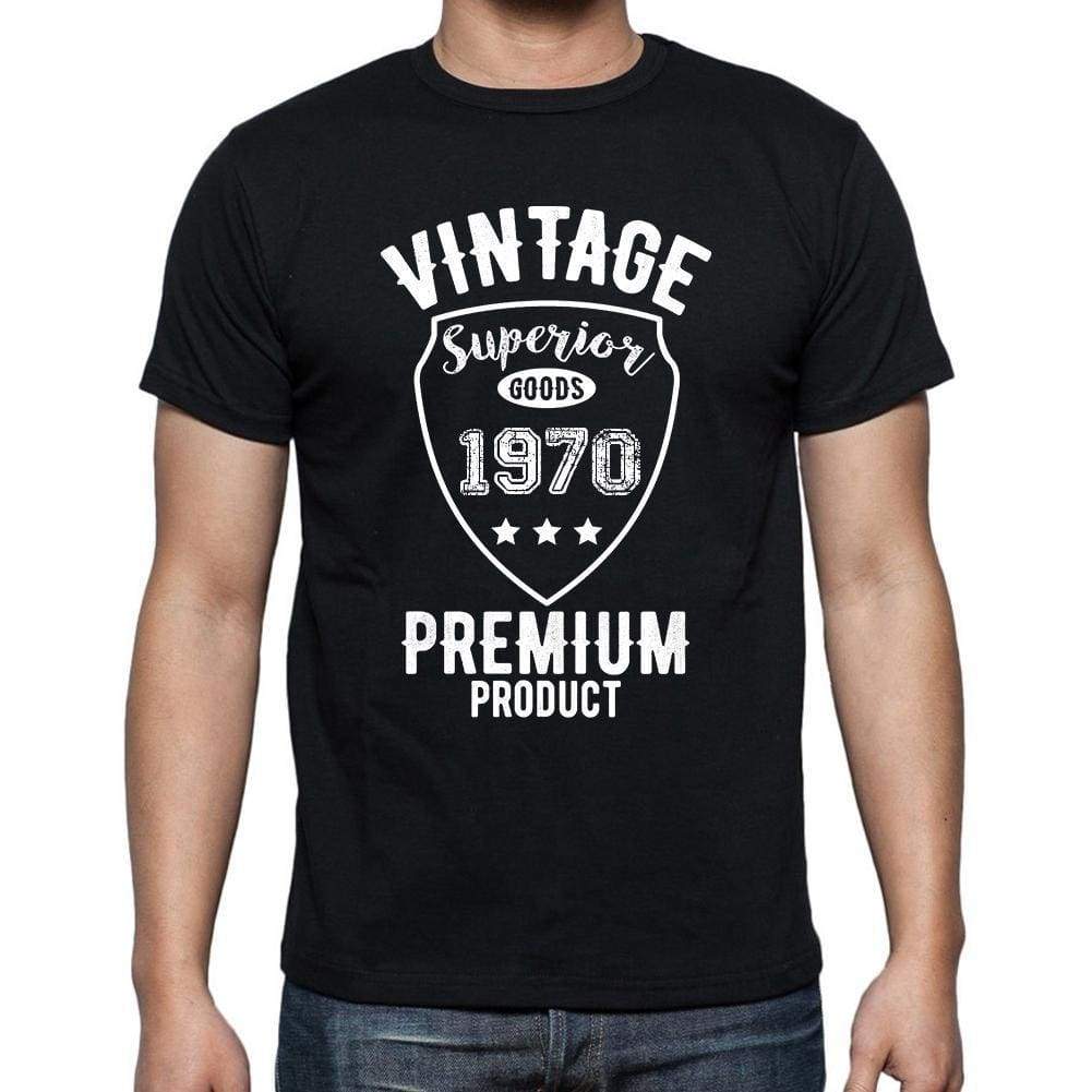 1970 Vintage superior, black, Men's Short Sleeve Round Neck T-shirt 00102 - ultrabasic-com