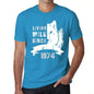 1974, Living Wild Since 1974 Men's T-shirt Blue Birthday Gift 00499 - ultrabasic-com