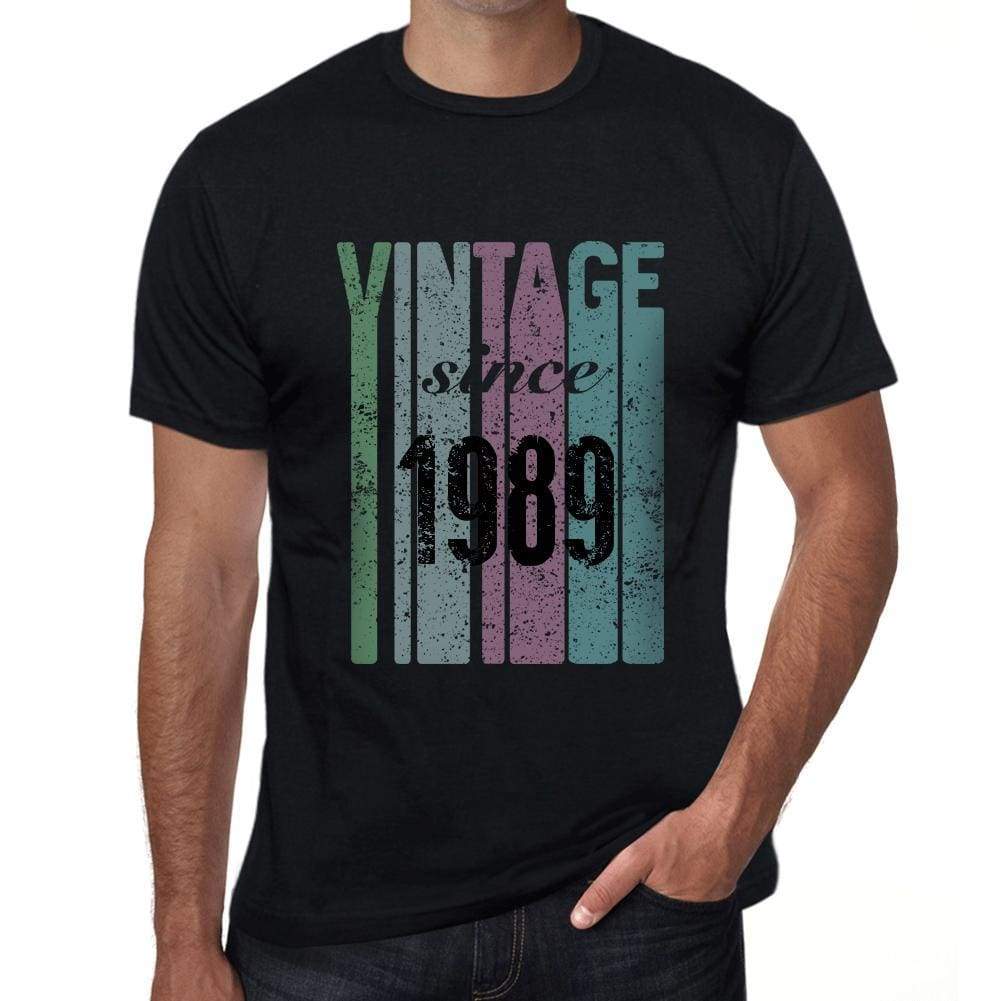 1989, Vintage Since 1989 Men's T-shirt Black Birthday Gift 00502 - ultrabasic-com