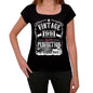 1991 Vintage Aged To Perfection Womens T-Shirt Black Birthday Gift 00492 - Black / Xs - Casual