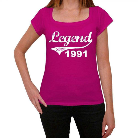 1991 Womens Short Sleeve Round Neck T-Shirt 00129 - Casual