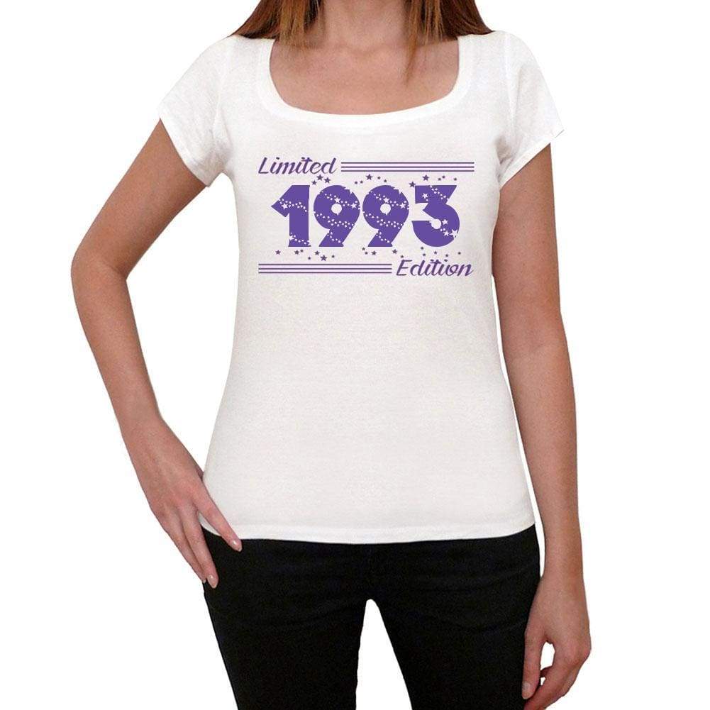 1993 Limited Edition Star Womens T-Shirt White Birthday Gift 00382 - White / Xs - Casual