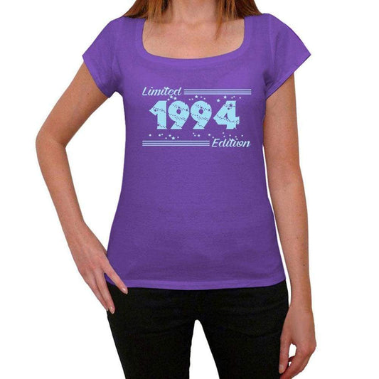 1994 Limited Edition Star Womens T-Shirt Purple Birthday Gift 00385 - Purple / Xs - Casual