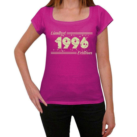 1996 Limited Edition Star Womens T-Shirt Pink Birthday Gift 00384 - Pink / Xs - Casual