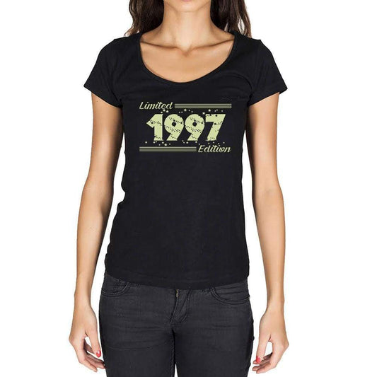 1997 Limited Edition Star Womens T-Shirt Black Birthday Gift 00383 - Black / Xs - Casual