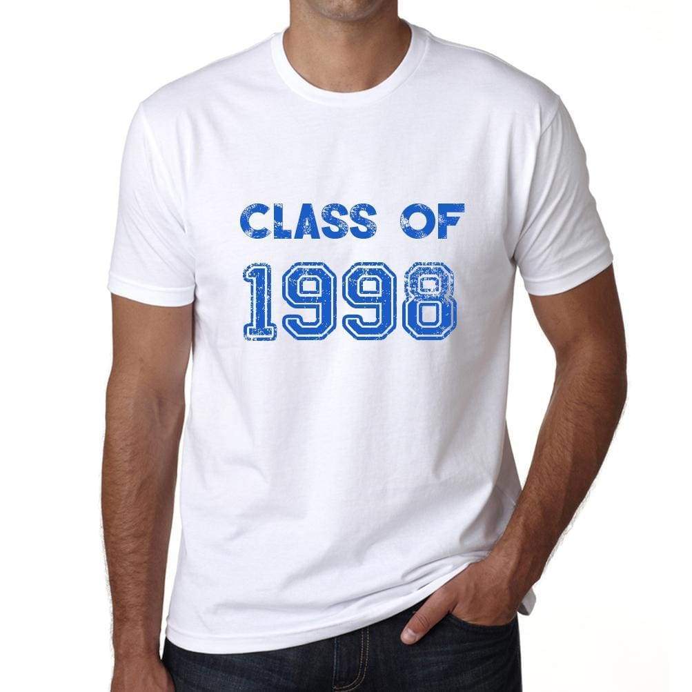 1998 Class Of White Mens Short Sleeve Round Neck T-Shirt 00094 - White / S - Casual