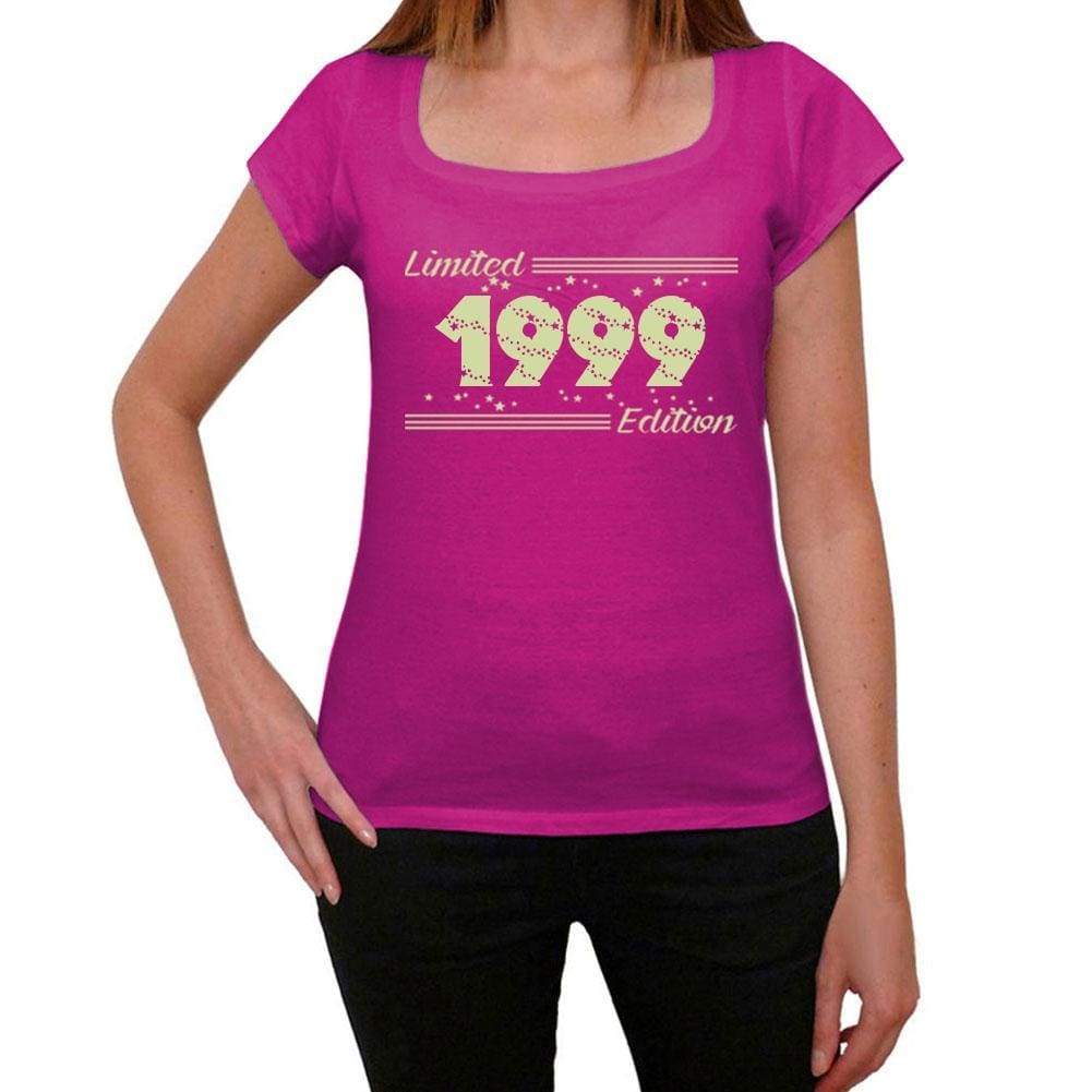 1999 Limited Edition Star Womens T-Shirt Pink Birthday Gift 00384 - Pink / Xs - Casual