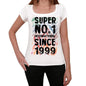 1999 Super No.1 Since 1999 Womens T-Shirt White Birthday Gift 00505 - White / Xs - Casual