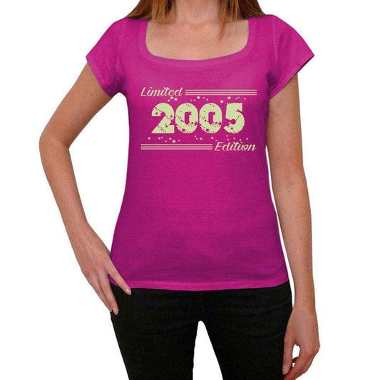 2005 Limited Edition Star Womens T-Shirt Pink Birthday Gift 00384 - Pink / Xs - Casual