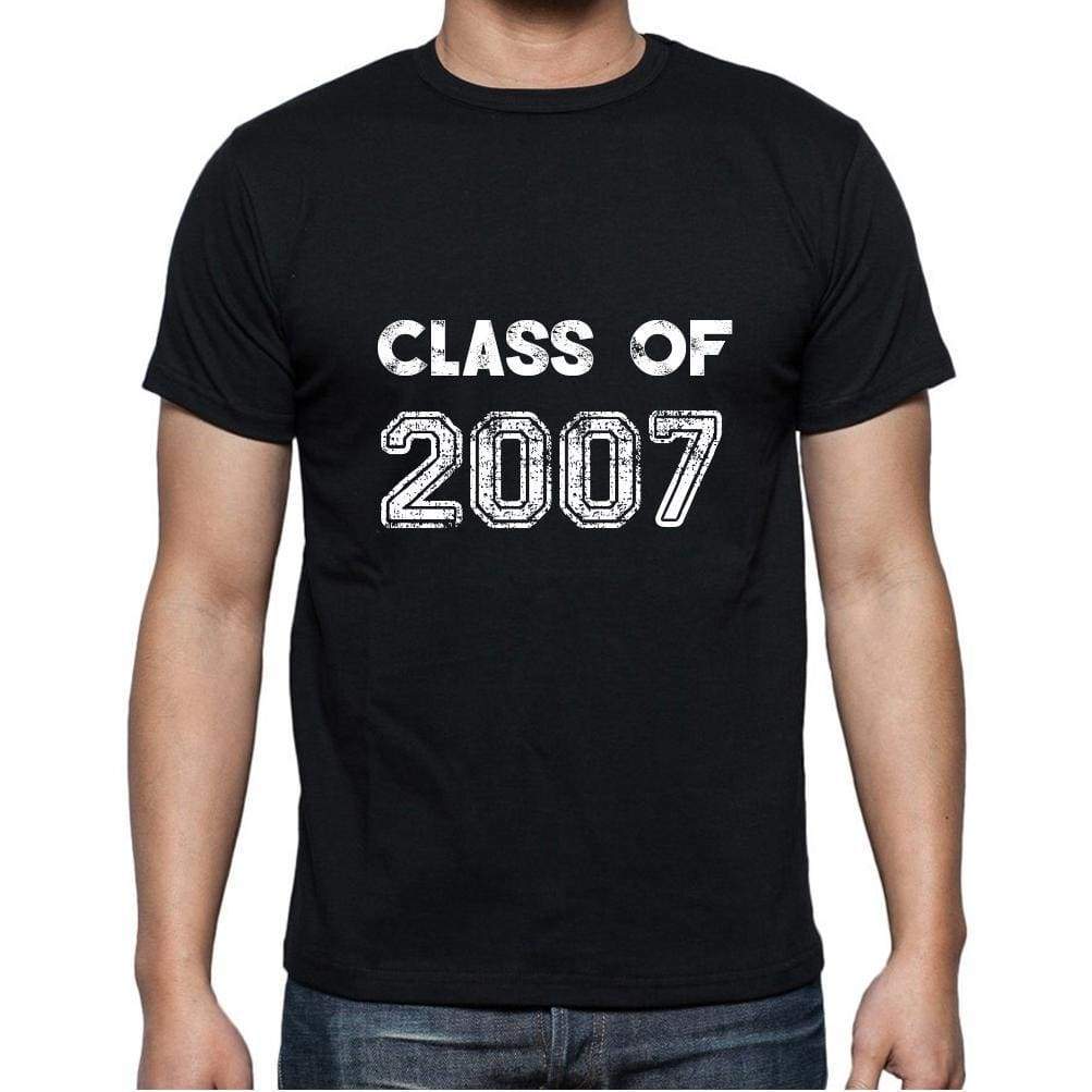 2007 Class Of Black Mens Short Sleeve Round Neck T-Shirt 00103 - Black / S - Casual