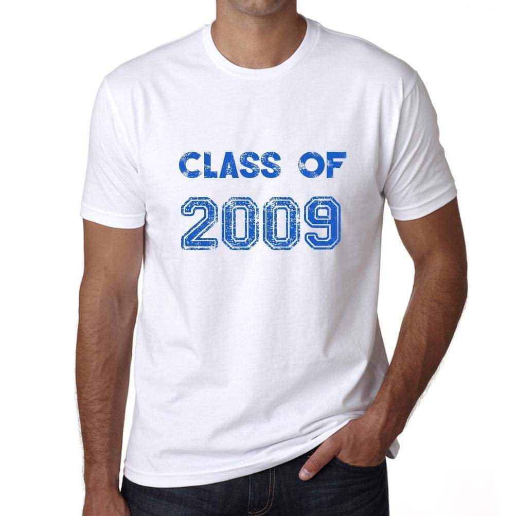 2009 Class Of White Mens Short Sleeve Round Neck T-Shirt 00094 - White / S - Casual