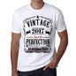2017 Vintage Aged To Perfection Mens T-Shirt White Birthday Gift 00488 - White / Xs - Casual
