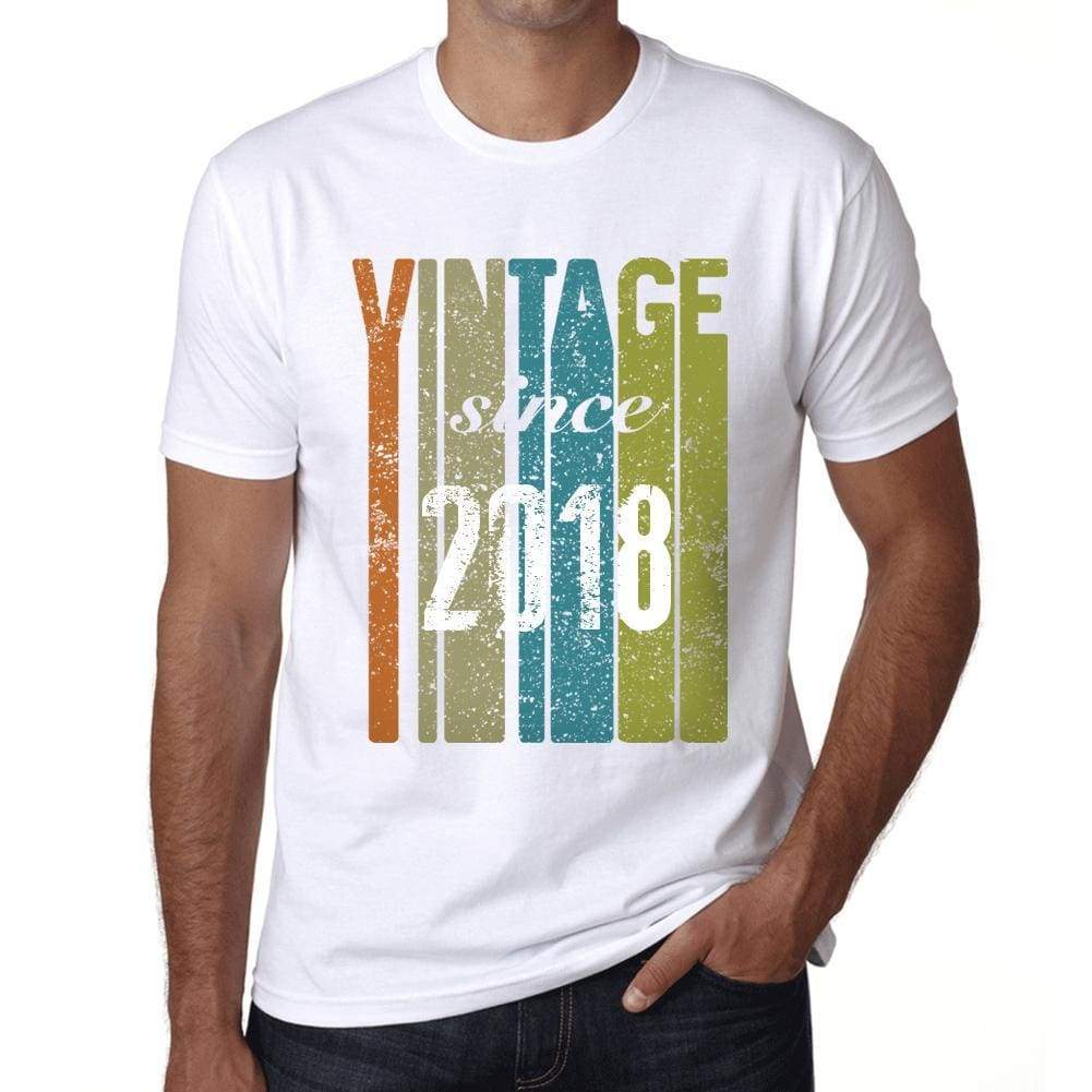2018, Vintage Since 2018 <span>Men's</span> T-shirt White Birthday Gift 00503 - ULTRABASIC