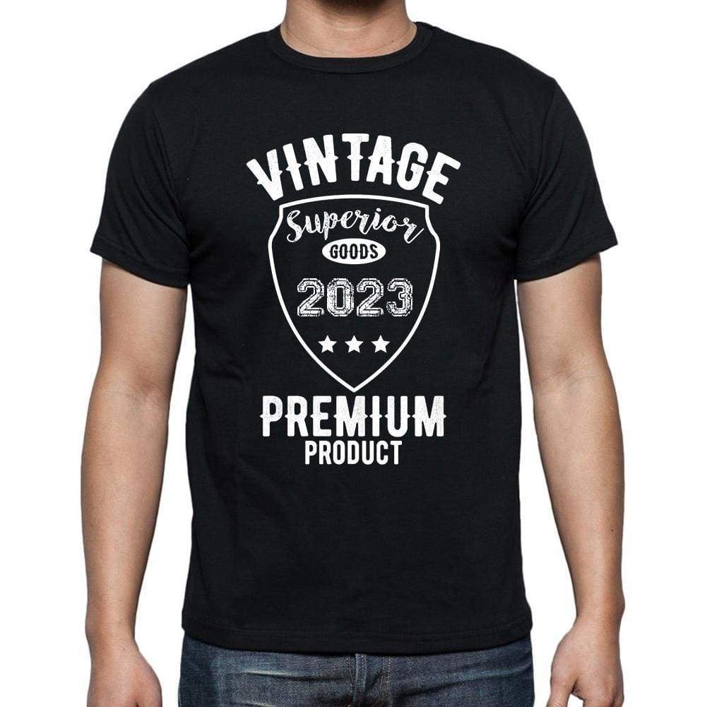 2023 Vintage superior, black, <span>Men's</span> <span><span>Short Sleeve</span></span> <span>Round Neck</span> T-shirt 00102 - ULTRABASIC