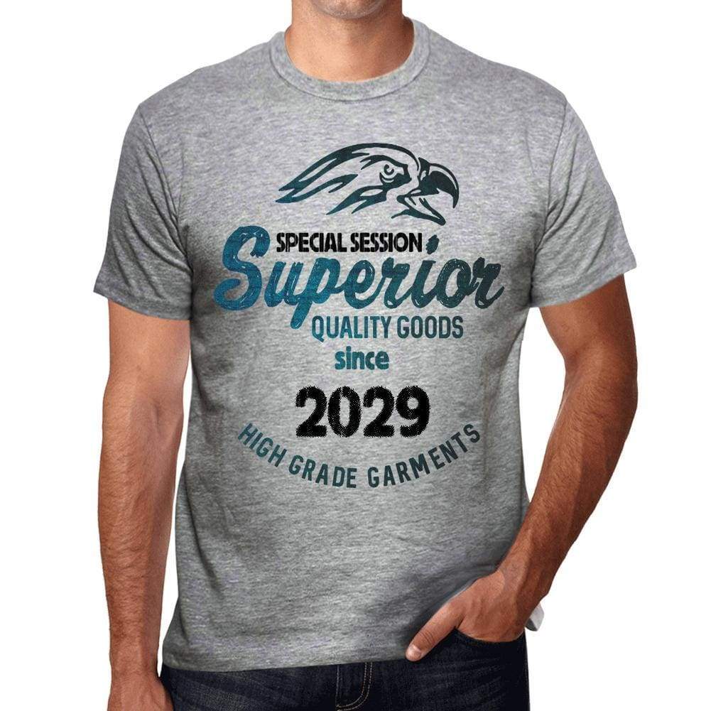 2029 Special Session Superior Since 2029 Mens T-Shirt Grey Birthday Gift 00525 - Grey / S - Casual
