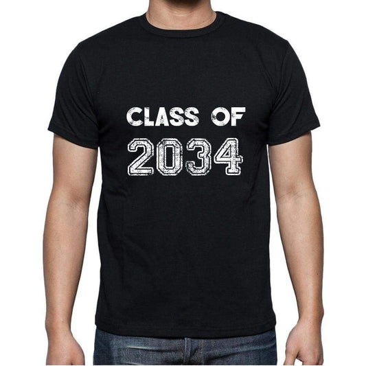 2034 Class Of Black Mens Short Sleeve Round Neck T-Shirt 00103 - Black / S - Casual
