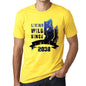 2038 Living Wild 2 Since 2038 Mens T-Shirt Yellow Birthday Gift 00516 - Yellow / Xs - Casual