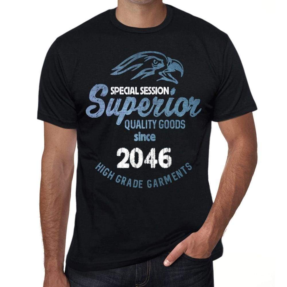 2046 Special Session Superior Since 2046 Mens T-Shirt Black Birthday Gift 00523 - Black / Xs - Casual
