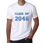 2048 Class Of White Mens Short Sleeve Round Neck T-Shirt 00094 - White / S - Casual