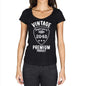 2048 Vintage Superior Black Womens Short Sleeve Round Neck T-Shirt 00091 - Black / Xs - Casual