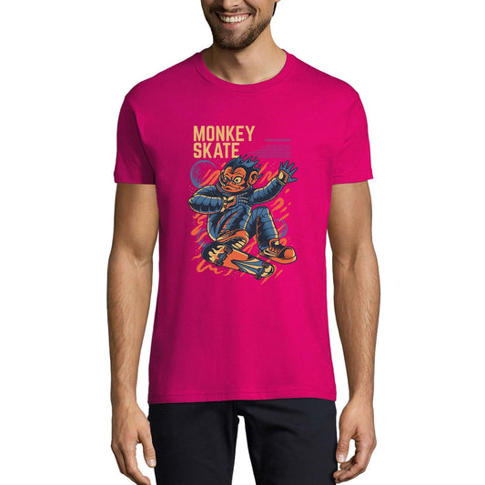 ULTRABASIC Herren-T-Shirt Monkey Skate – lustiges Tier-T-Shirt