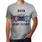 28 Ready To Fight Mens T-Shirt Grey Birthday Gift 00389 - Grey / S - Casual