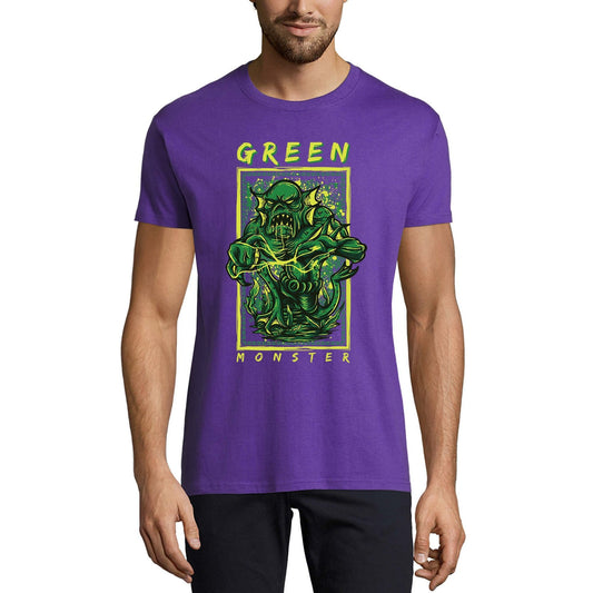 ULTRABASIC Herren-Neuheits-T-Shirt Green Monster – Gruseliges Kurzarm-T-Shirt