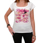 38 Houston City With Number Womens Short Sleeve Round White T-Shirt 00008 - Casual