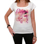 41 Genoa City With Number Womens Short Sleeve Round White T-Shirt 00008 - White / Xs - Casual
