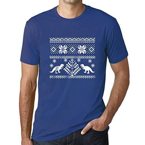 Ultrabasic - Homme T-Shirt Graphique Dinosaure Drôle Imprimé Lettres Noël Cadeau Royal
