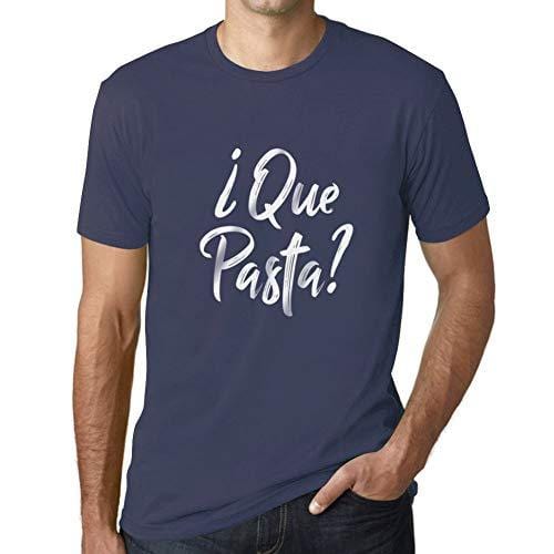 Ultrabasic - Homme Graphique Que Pasta T-Shirt Imprimé Letters Denim