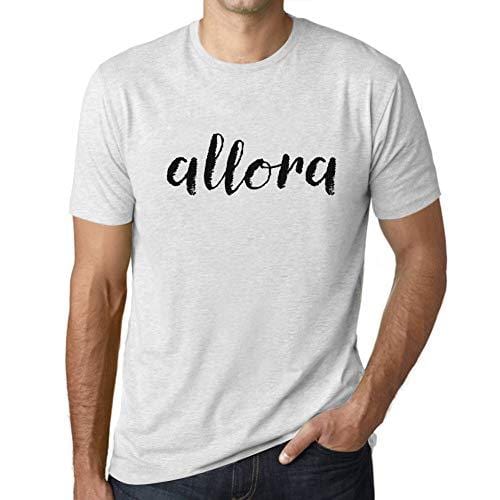 Ultrabasic - Herren T-Shirt Graphique Allora Blanc Chiné
