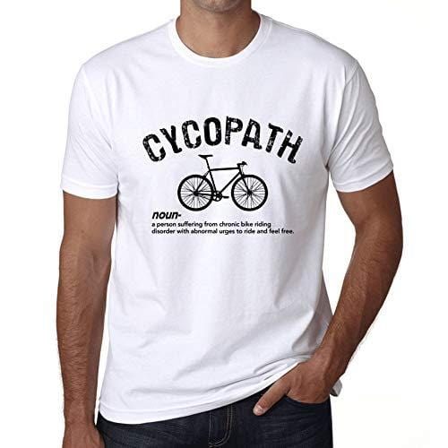Ultrabasic – Herren-T-Shirt mit grafischem Cycopath-Aufdruck „Noël Cadeau Blanco“.