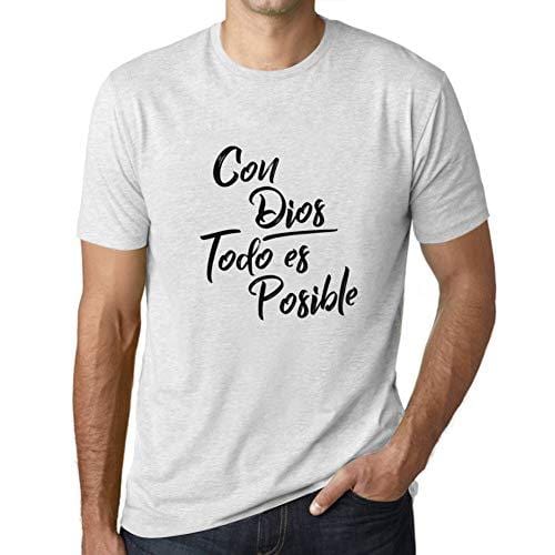 Ultrabasic - Homme T-Shirt Graphique Con Dios Todo ES Posible