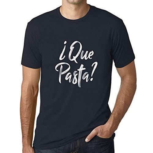 Ultrabasic - Homme Graphique Que Pasta T-Shirt Imprimé Letters Marine