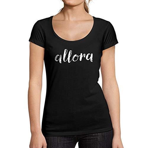 Ultrabasic - T-Shirt für Damen mit rundem Dekolleté Allora Noir Profond