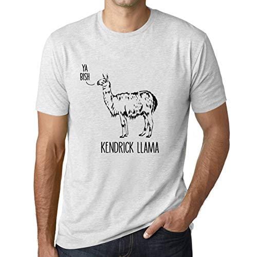 Ultrabasic - Herren T-Shirt Graphique Kendrick Llama Blanc Chiné